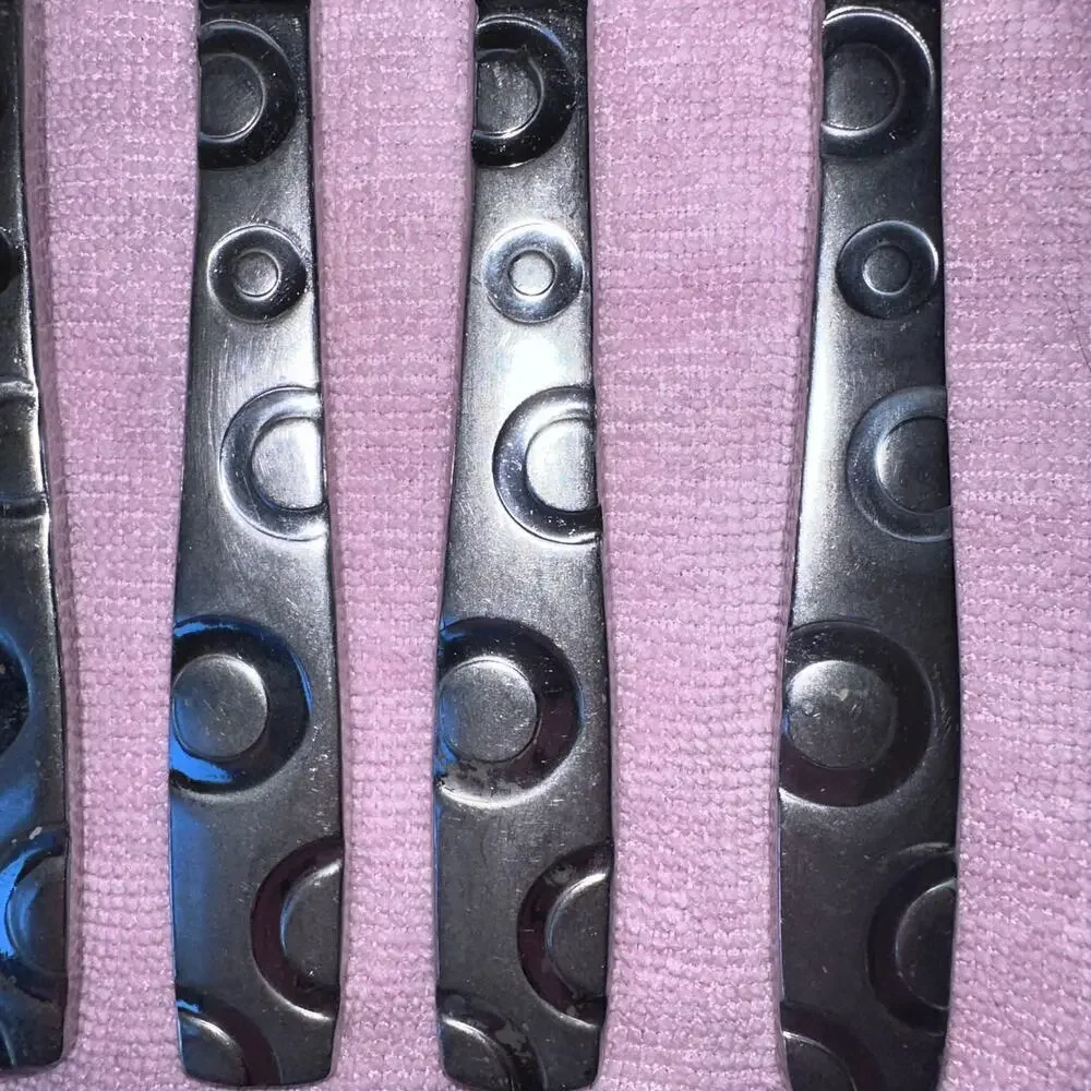 Cambridge Studio Hemisphere Knife Frosted Circle Handles Set Of 4